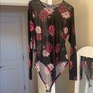 Mesh Floral Bodysuit